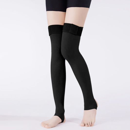 Plusock Lightweight Seamless Stirrup Leg Sleeves with Strap