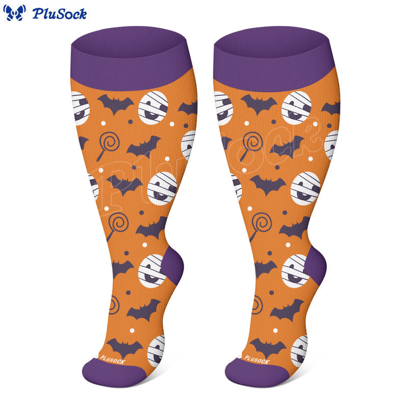 Plus Size Cute Halloween Styles Compression Socks(3 Pairs) - image 7