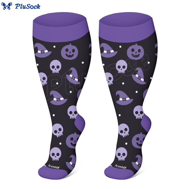 Plus Size Cute Halloween Styles Compression Socks(3 Pairs) - image 6