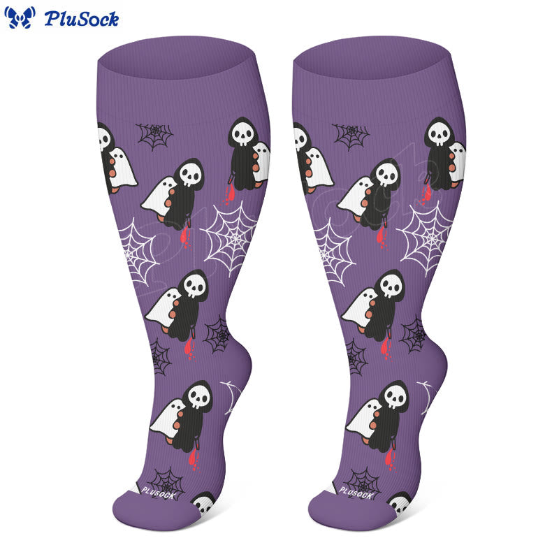 Plus Size Cute Halloween Styles Compression Socks(3 Pairs) - image 8