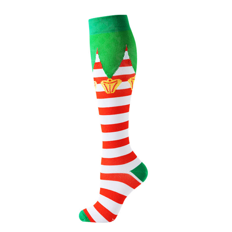 Santa Christmas Tree Compression Socks(6 Pairs)