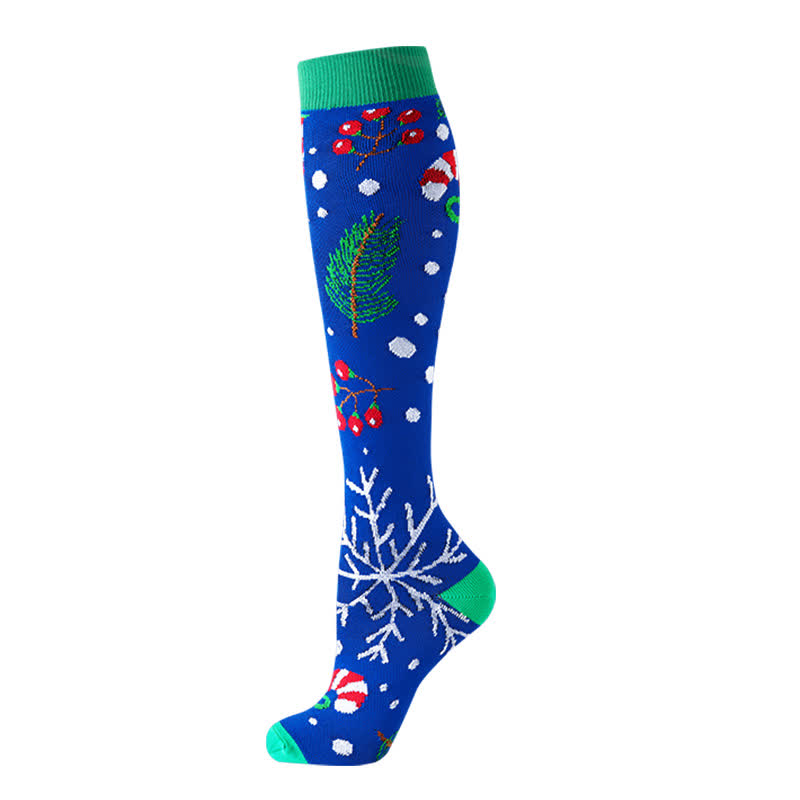 Santa Christmas Tree Compression Socks(6 Pairs)