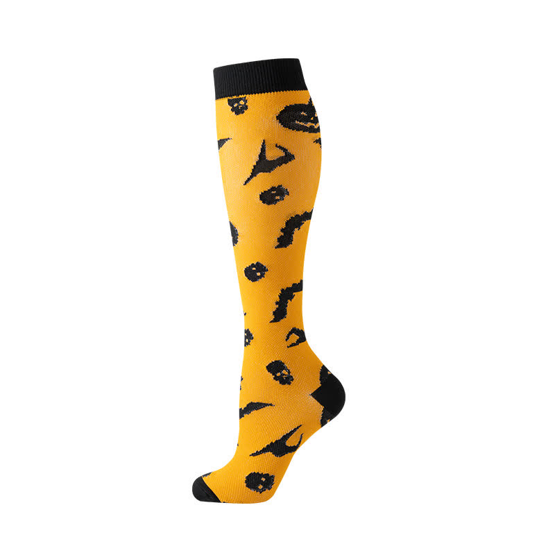 Halloween Skull Ghost Series Compression Socks(5 Pairs)