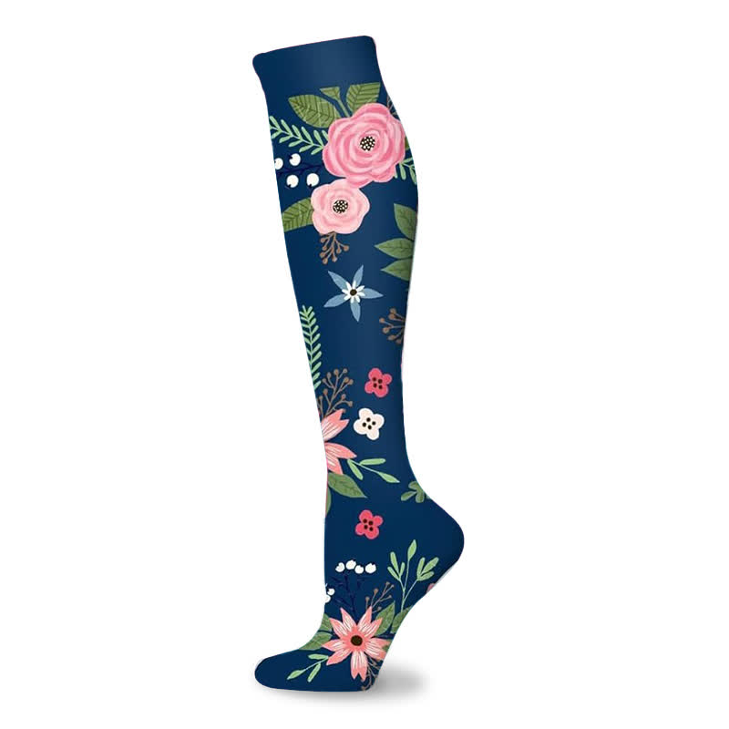 Blooming Flowers Series Compression Socks(6 Pairs)