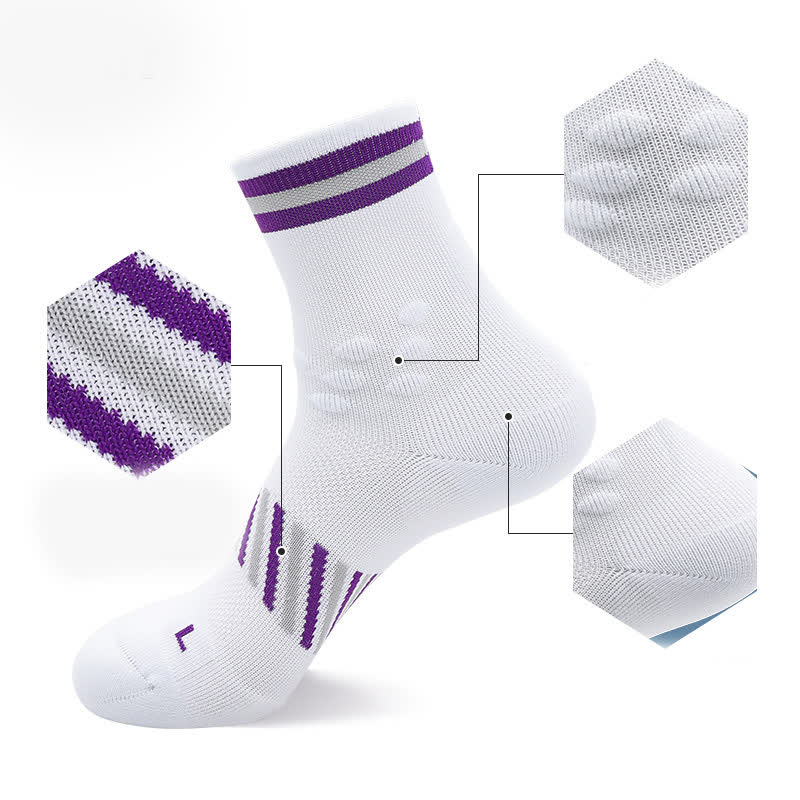 Breathable Sports Cycling Quarter Compression Socks(4 Pairs)