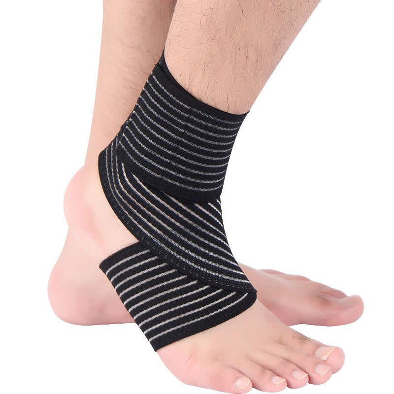 Thin Elastic Velcro Wrap Ankle Braces - Black - One Size - image 6
