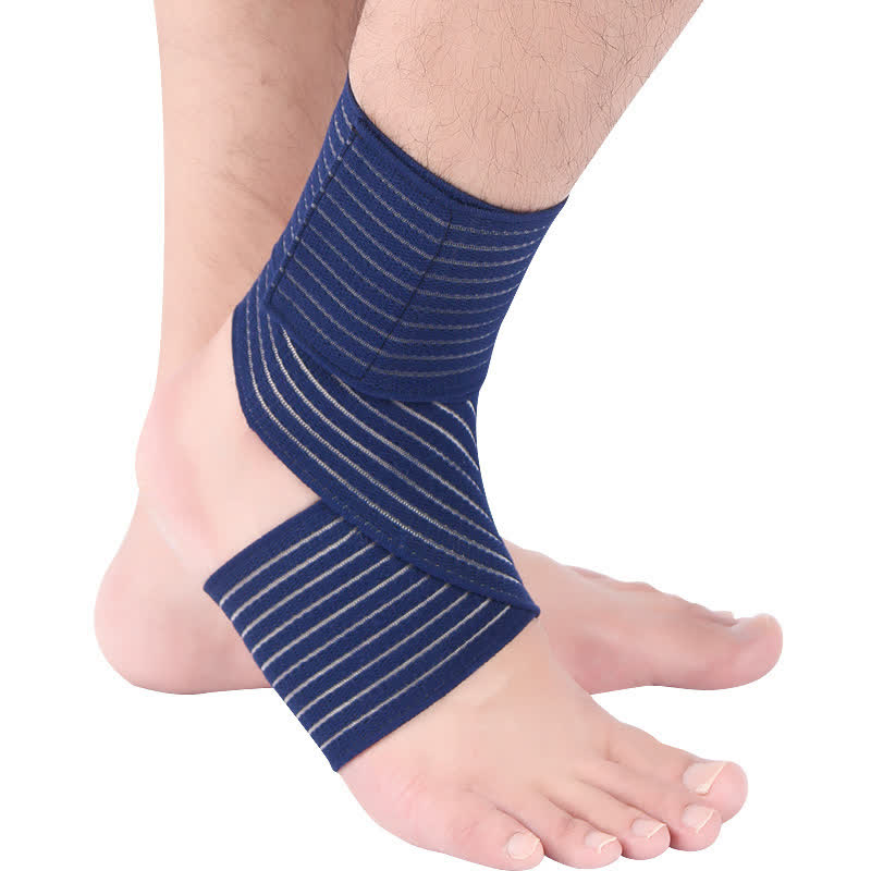 Thin Elastic Velcro Wrap Ankle Braces - Dark Blue - One Size - image 9