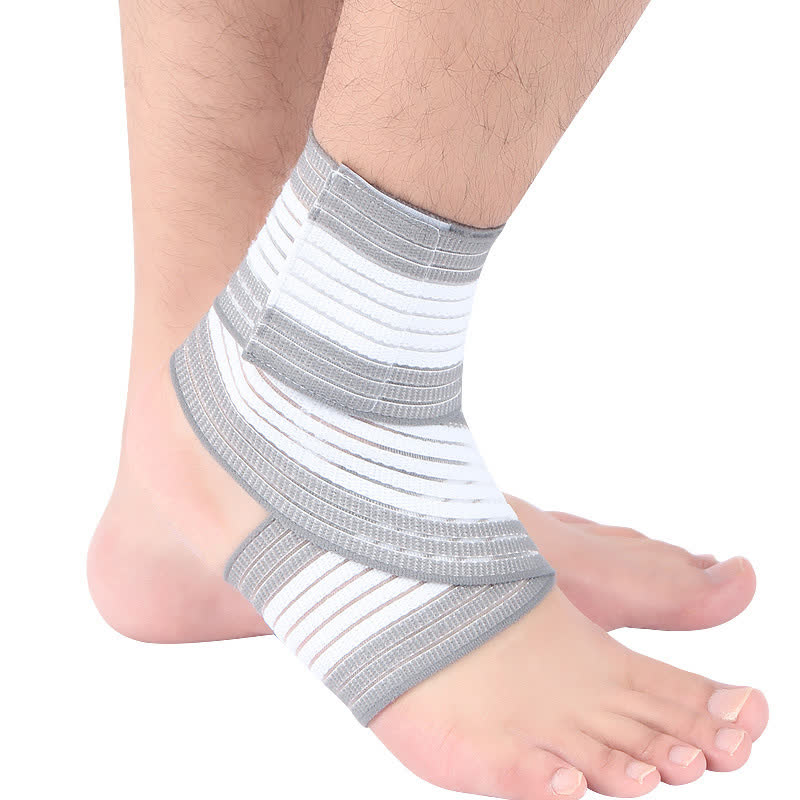 Thin Elastic Velcro Wrap Ankle Braces - Grey - One Size - image 7