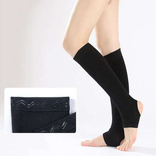 Plusock Pure Cotton Calf Sleeves with Non-slip Silicone Grip