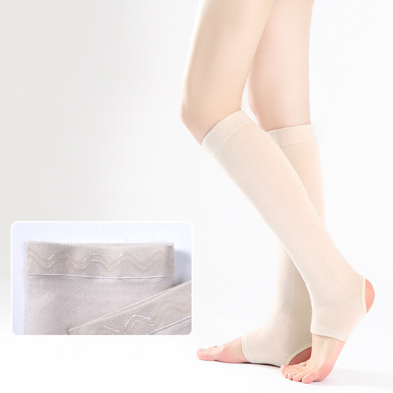 Pure Cotton Calf Sleeves with Non-slip Silicone Grip