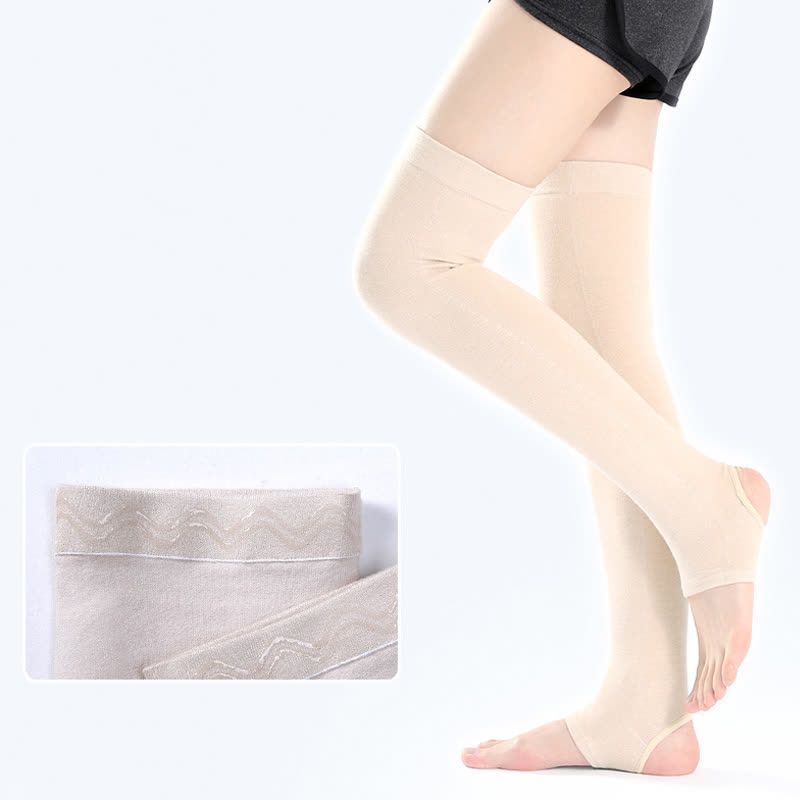 Pure Cotton Thigh Sleeves with Non-slip Silicone Grip