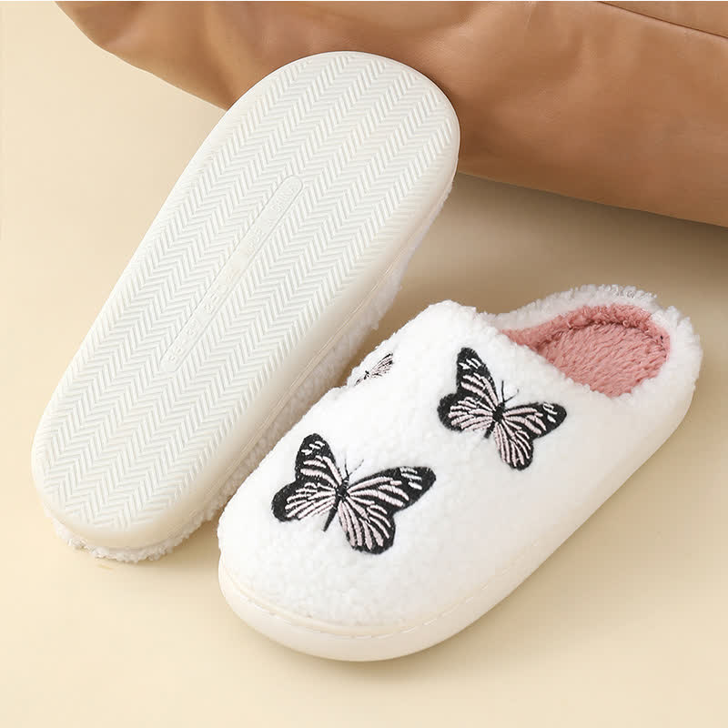Plus Size Cute Butterfly Print Slippers