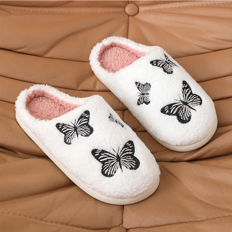 Plus Size Cute Butterfly Print Slippers