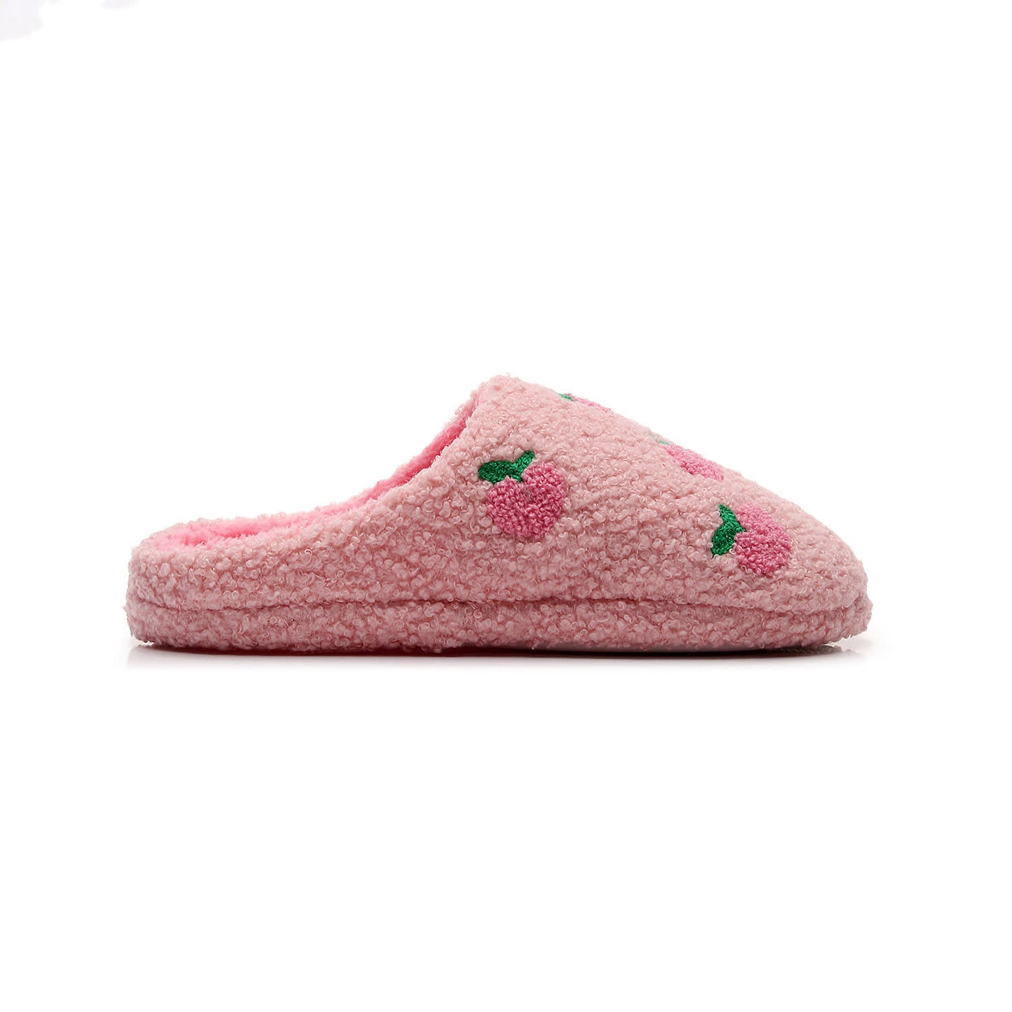 Plus Size Peach Plush Slippers