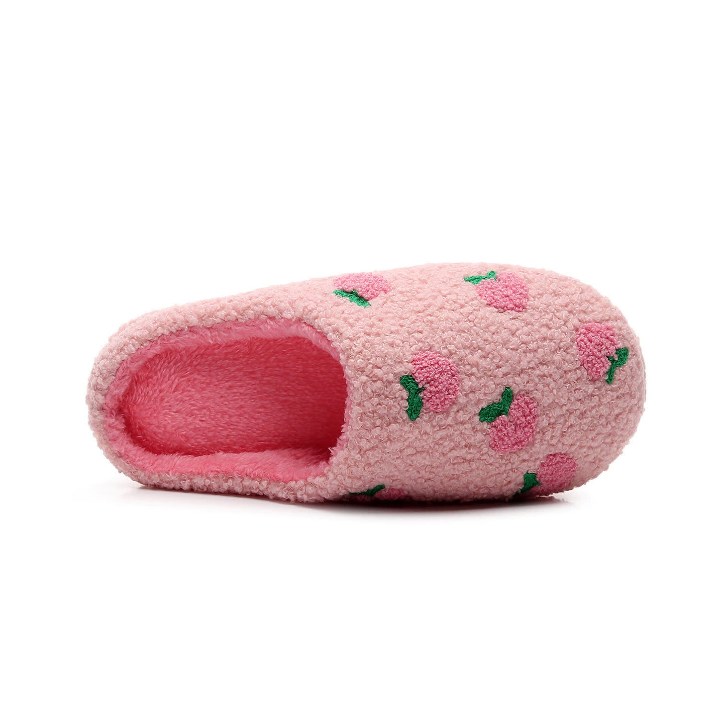 Plus Size Peach Plush Slippers