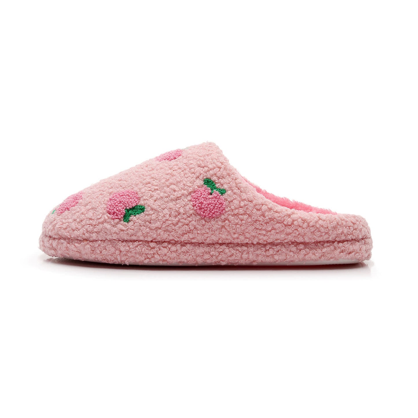 Plus Size Peach Plush Slippers