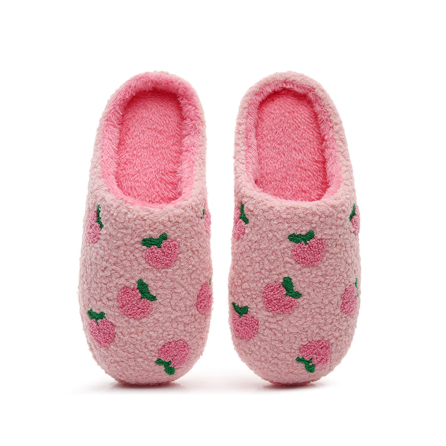 Plus Size Peach Plush Slippers