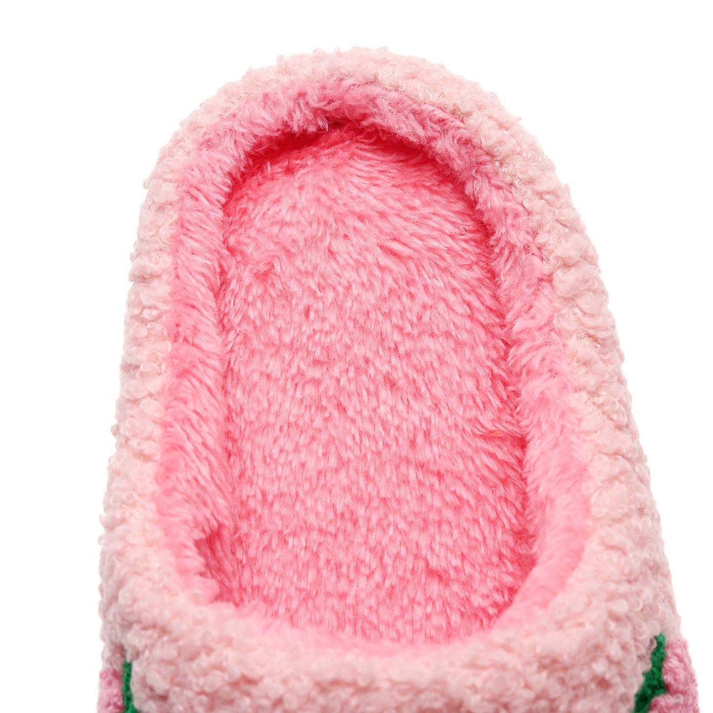 Plus Size Peach Plush Slippers