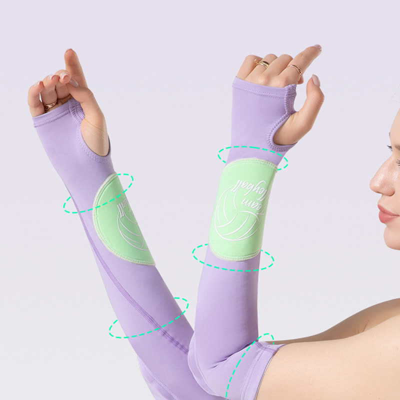 Plusock Finger Loop Sports Arm Compression Sleeve