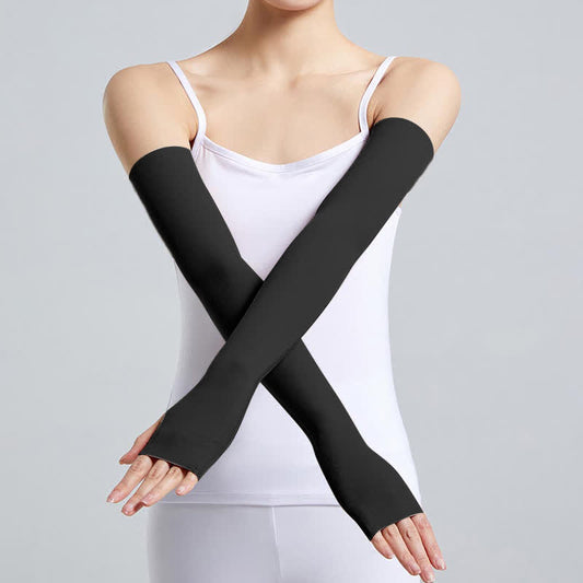 Plusock Long Modal Finger Loop Arm Sleeves(2 Pairs)