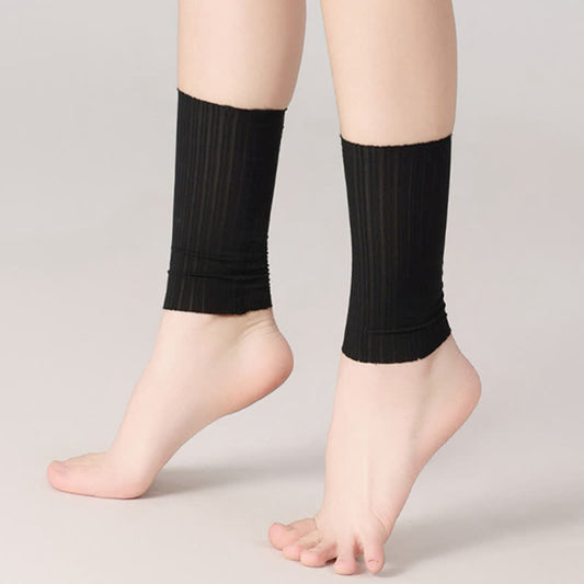 Plusock Wheat Jacquard Ice Silk Ankle Sleeves(2 Pairs)