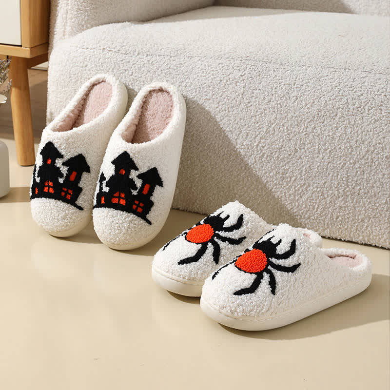Plus Size Halloween Element Print Slippers - image 2