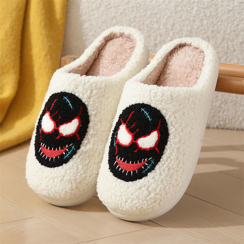 Plus Size Halloween Cartoon Mask Slippers - Black - EU43-44(US9-10) - image 6
