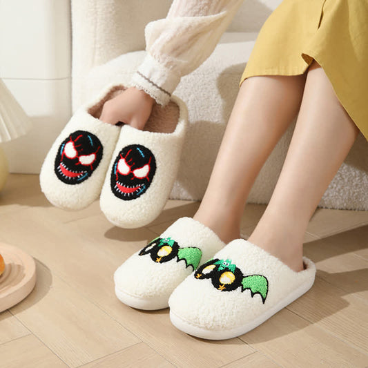 Plus Size Halloween Cartoon Mask Slippers - image 1