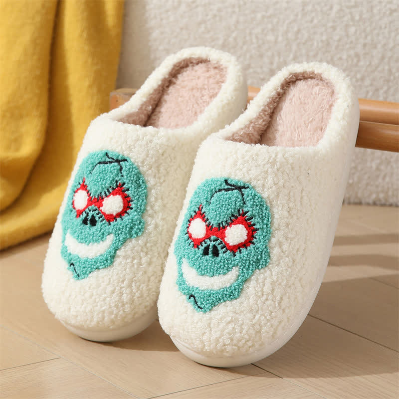 Plus Size Halloween Cartoon Mask Slippers - Blue - EU43-44(US9-10) - image 8