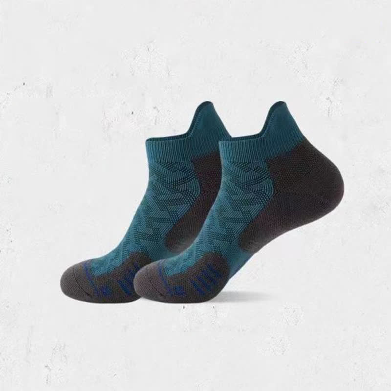 Striped Color Block Sports Ankle Compression Socks(5 Pairs) - Dark Green - EU39-44(US6-10) - image 7