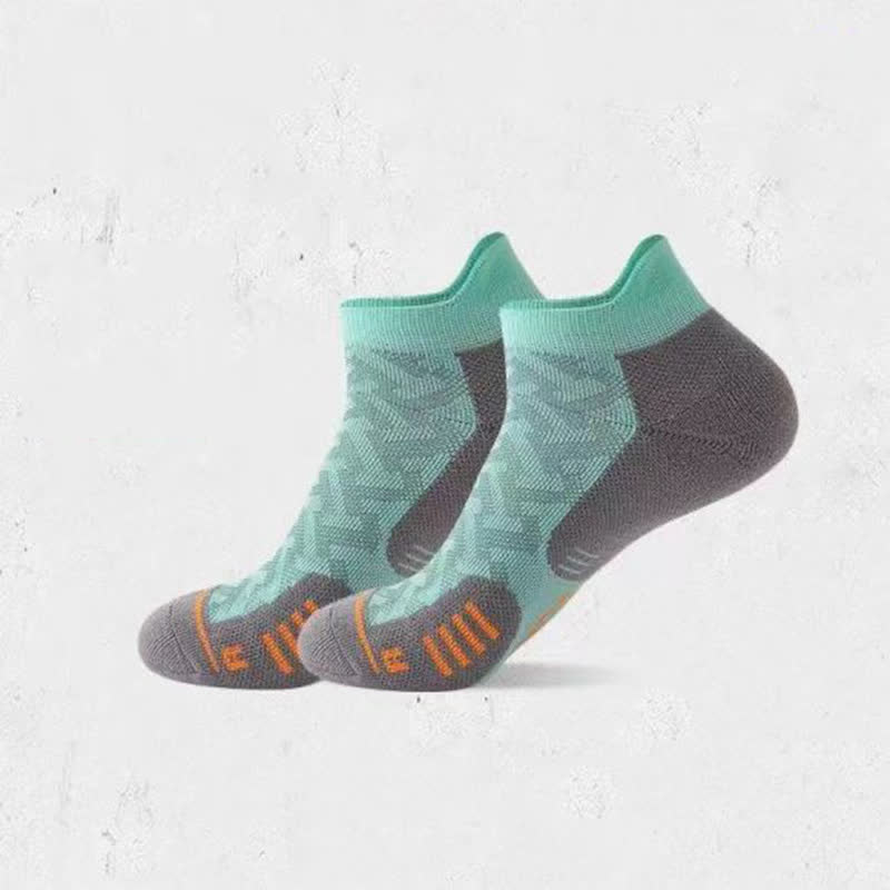 Striped Color Block Sports Ankle Compression Socks(5 Pairs) - Green - EU39-44(US6-10) - image 6