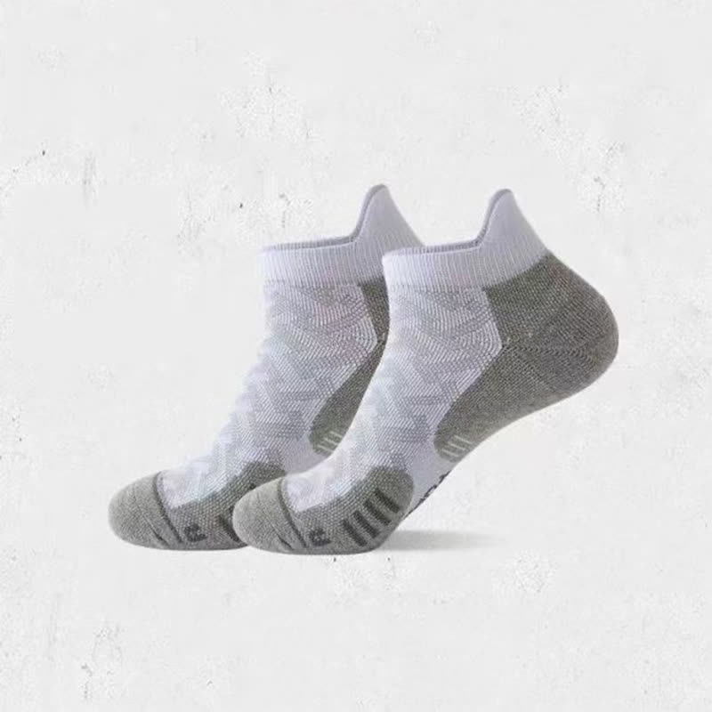 Striped Color Block Sports Ankle Compression Socks(5 Pairs) - White - EU39-44(US6-10) - image 3