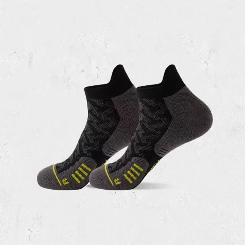 Striped Color Block Sports Ankle Compression Socks(5 Pairs) - Black - EU39-44(US6-10) - image 4