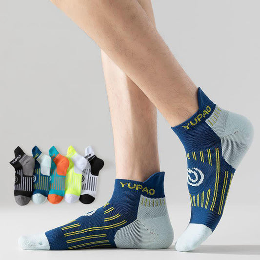 Plus Size Color Block Sports Ankle Compression Socks(5 Pairs) - image 1