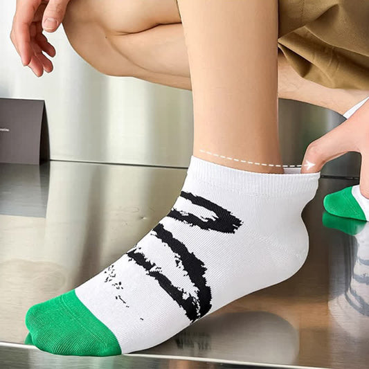 Stripe Series Cotton Ankle Socks(5 Pairs) - image 1
