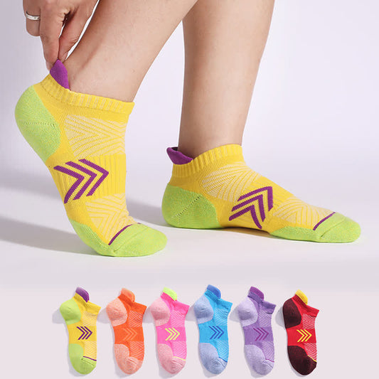 Arrow Colorblock Non-slip Cotton Ankle Compression Socks(6 Pairs) - image 1