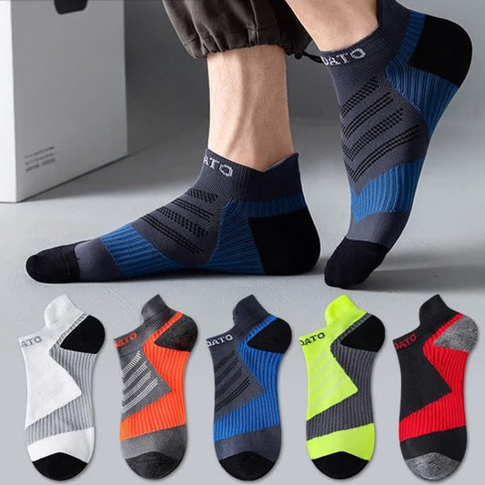 Colorblock Letter Print Ankle Compression Socks(5 Pairs) - image 1