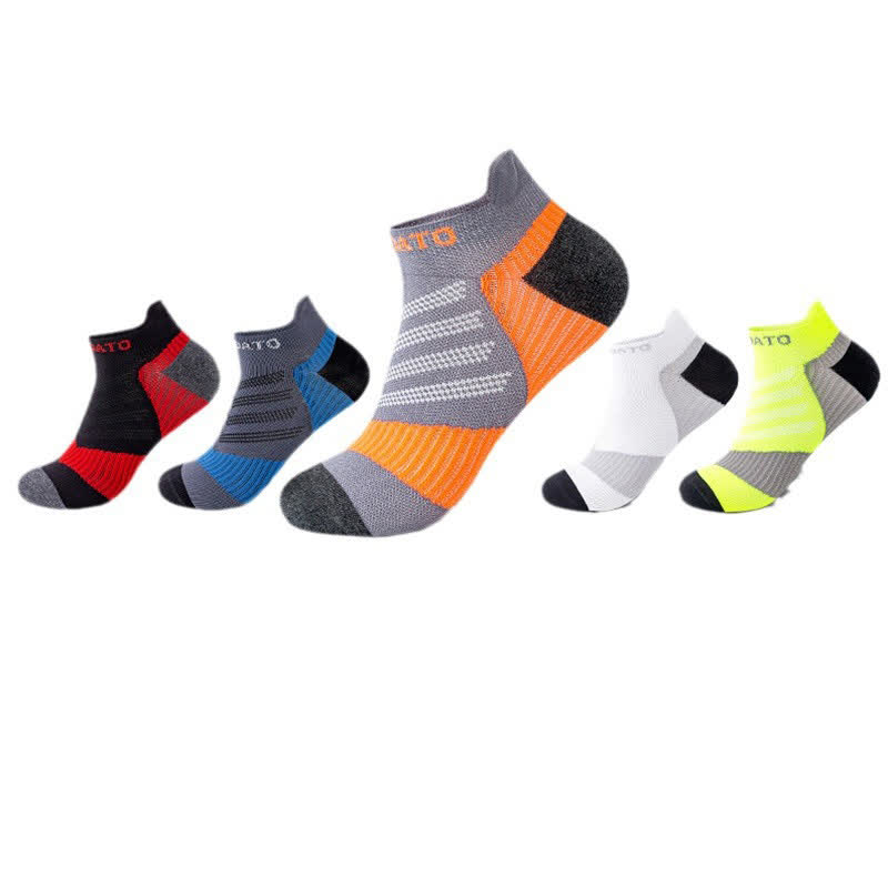 Colorblock Letter Print Ankle Compression Socks(5 Pairs) - Multicolor - EU39-44(US6-10) - image 2