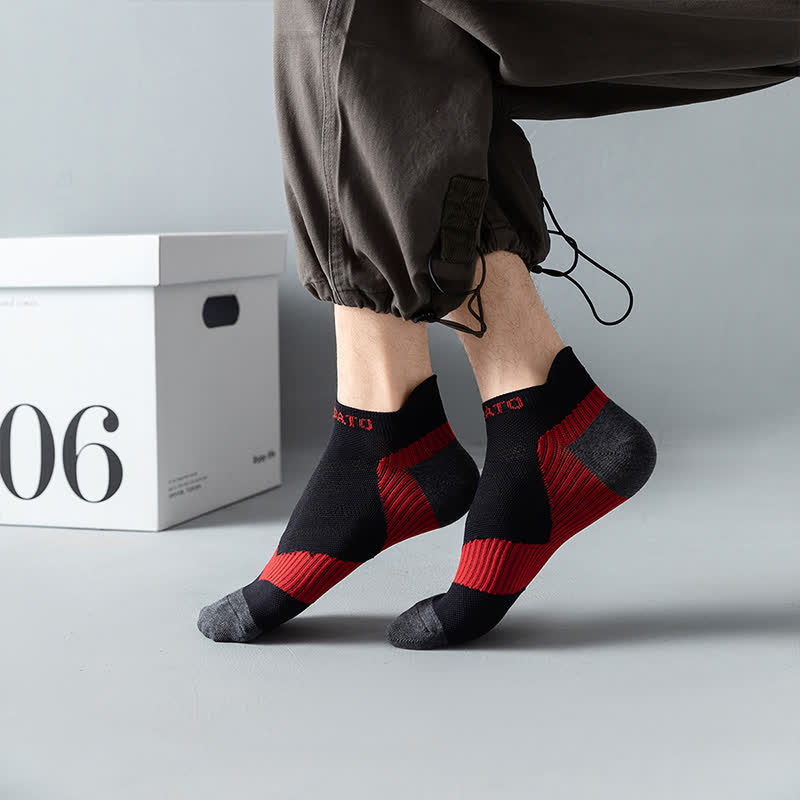 Colorblock Letter Print Ankle Compression Socks(5 Pairs) - image 4
