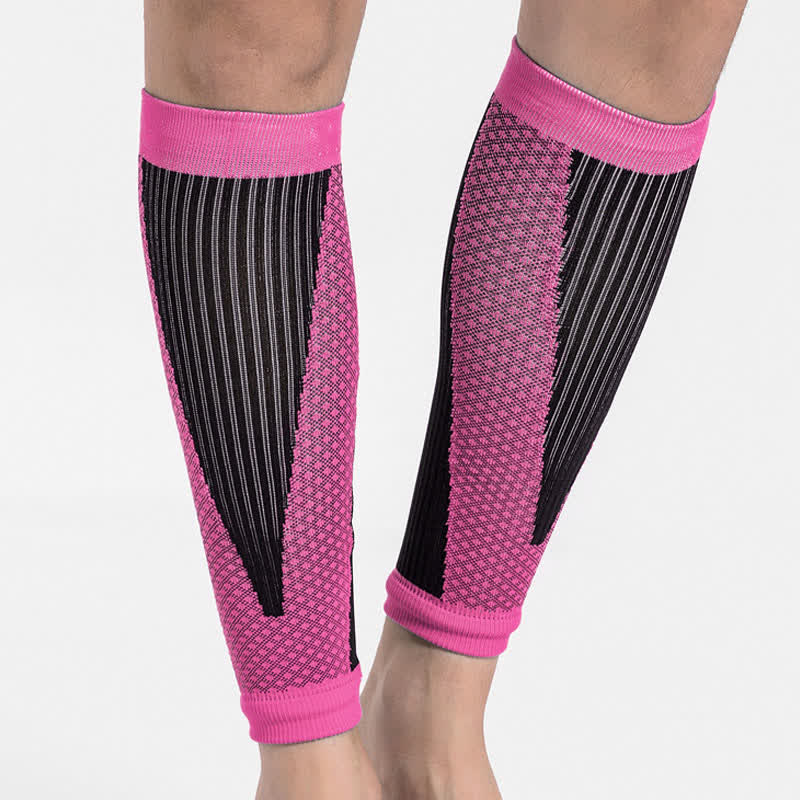 Breathable Athletic Compression Calf Sleeve - Pink - L - image 10