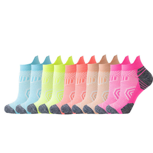 Bright Color Series Ankle Compression Socks(5 Pairs) - Multicolor - EU37-43(US4-9) - image 1