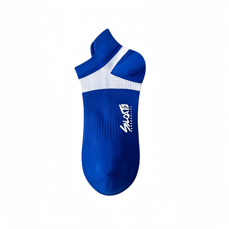 Anti-blister Cotton Athletic Ankle Compression Socks(5 Pairs) - Blue - EU39-44(US6-10) - image 11