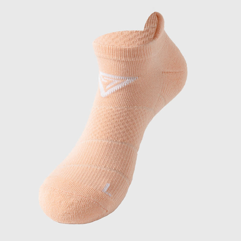 Triangle Print Cotton Ankle Compression Socks(7 Pairs) - Pink - EU40-44(US7-10) - image 8