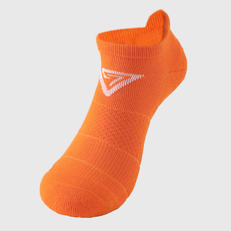 Triangle Print Cotton Ankle Compression Socks(7 Pairs) - Orange - EU40-44(US7-10) - image 15
