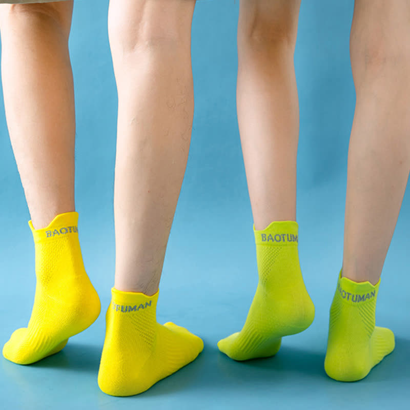 Bright Color Series Cotton Sports Ankle Compression Socks(9 Pairs) - image 3