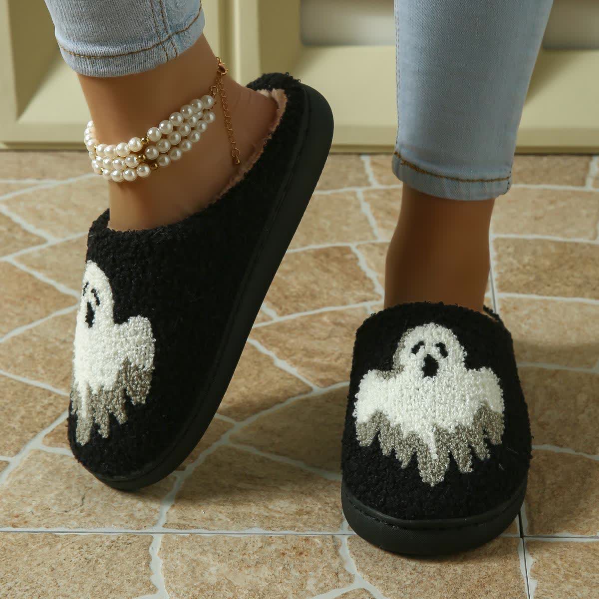 Plus Size Halloween Ghost Slippers - image 8