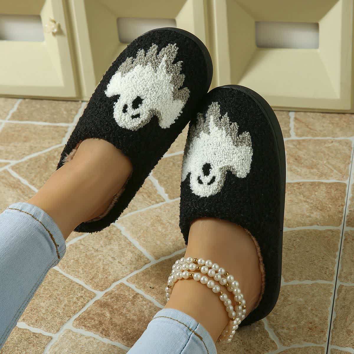 Plus Size Halloween Ghost Slippers - image 10