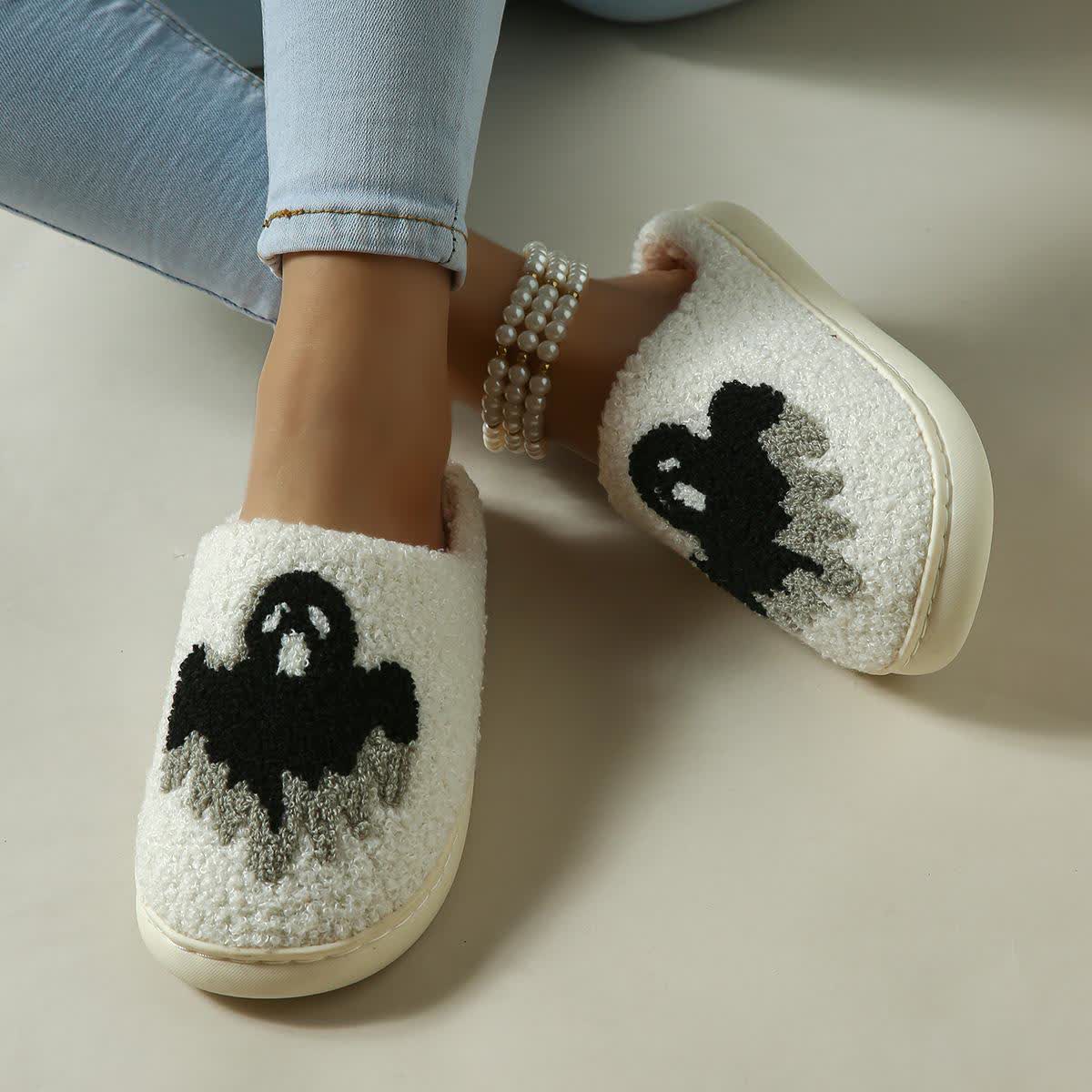 Plus Size Halloween Ghost Slippers - image 3