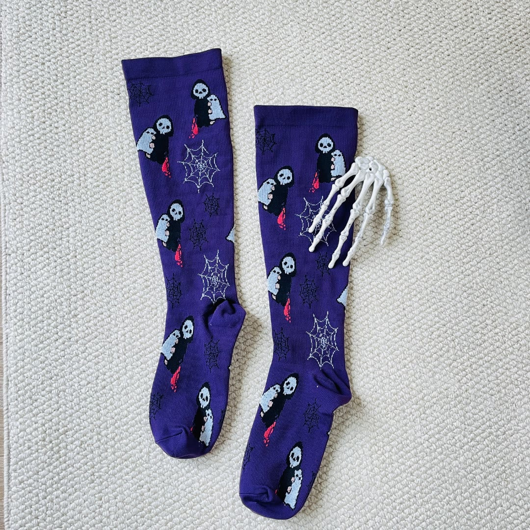 Plus Size Cute Halloween Styles Compression Socks(3 Pairs) - image 4