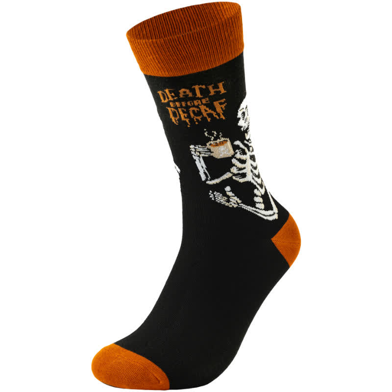 Plus Size Halloween Cute Cartoon Print Quarter Socks(8 Pairs) - image 13